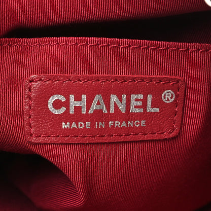 Chanel Aged Calfskin Quilted Small Gabrielle Bucket White Black 6 of 10