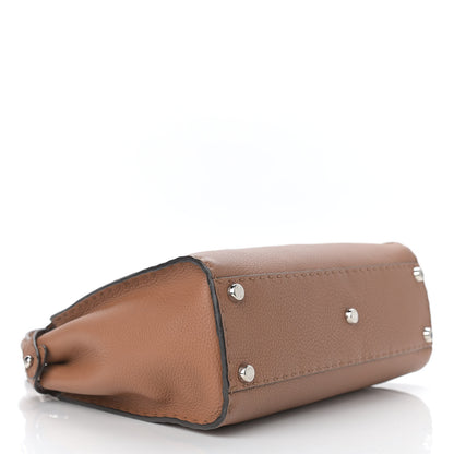Fendi Cuoio Romano Selleria Bi-Color Medium Peekaboo Iconic Satchel Mou Deserto 4 of 13