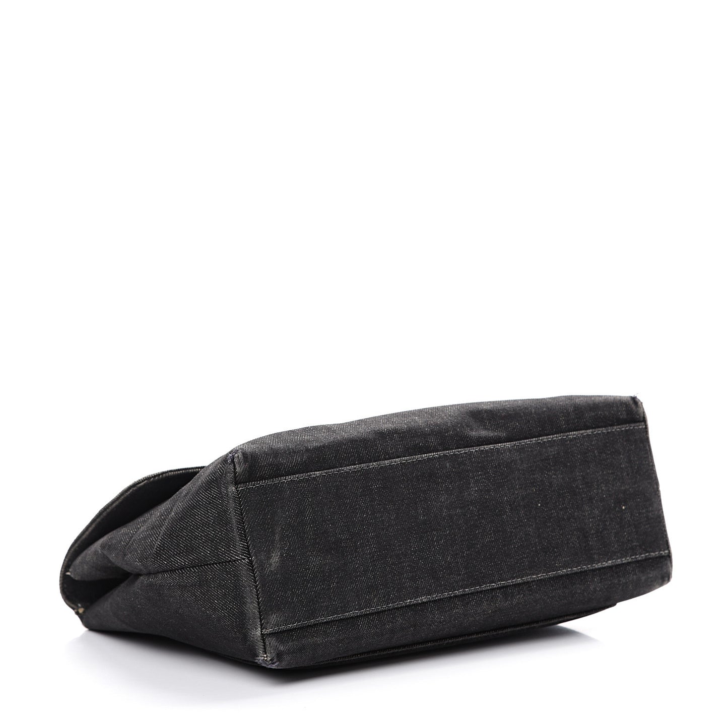 Denim Jumbo Kelly Flap Black