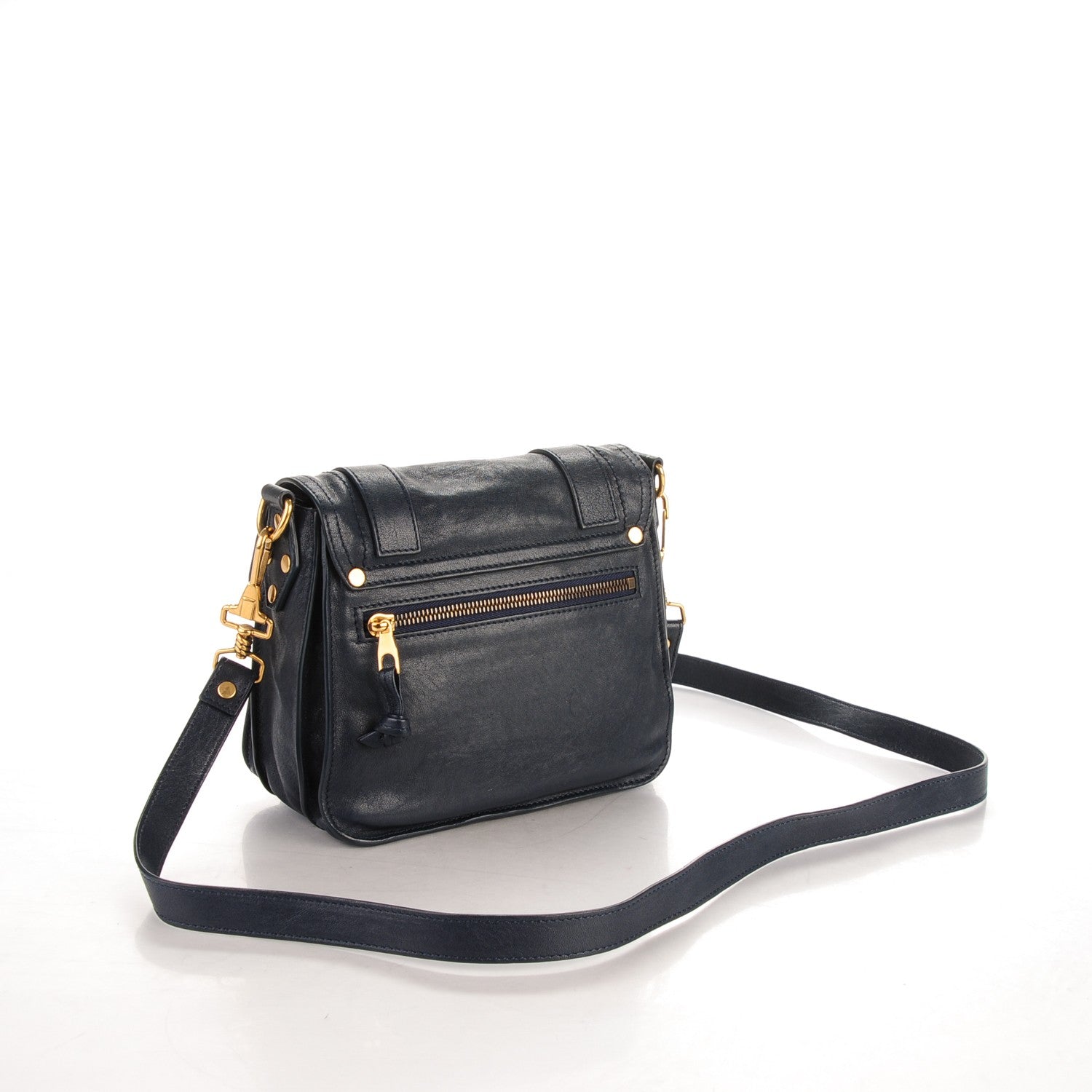 Proenza Schouler Lambskin PS1 Pouch Messenger Midnight 3 of 7