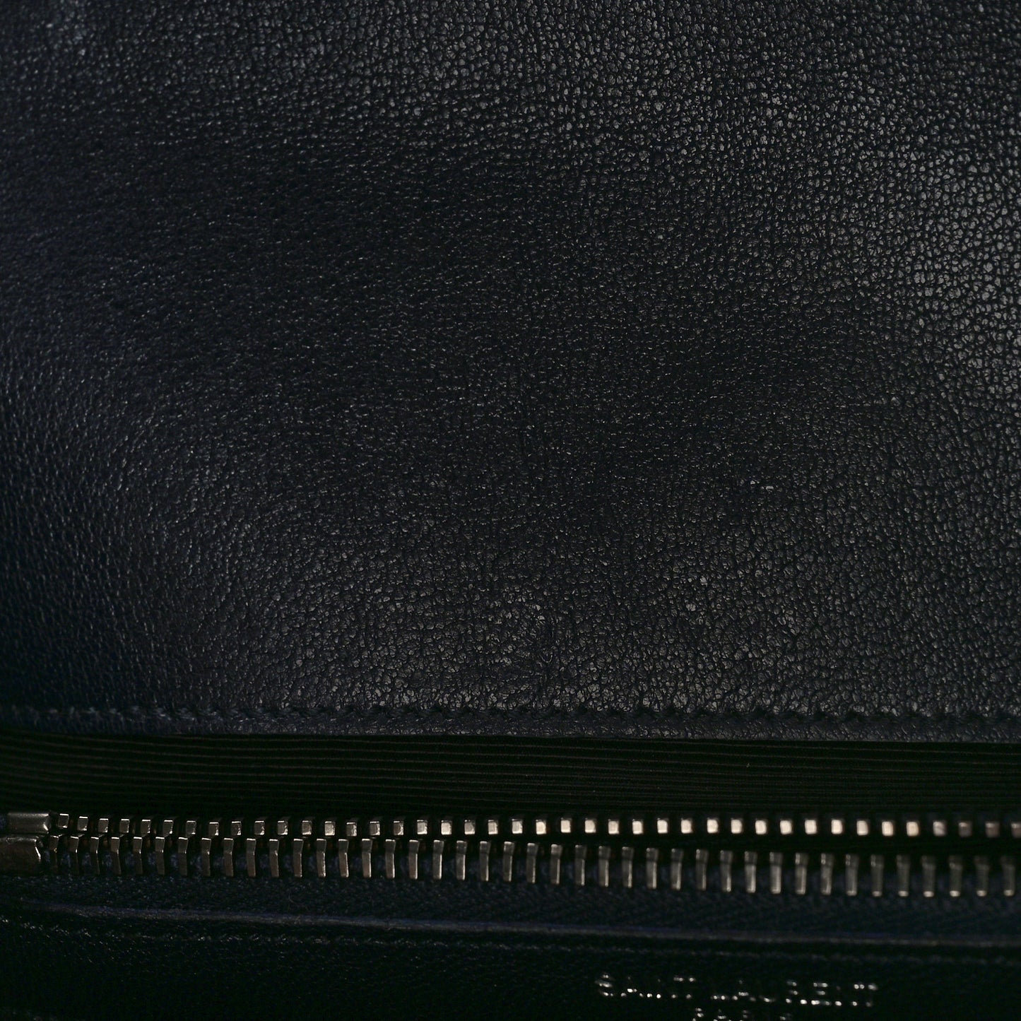Sheepskin Matelasse Chevron Monogram Medium College Bag Deep Marine