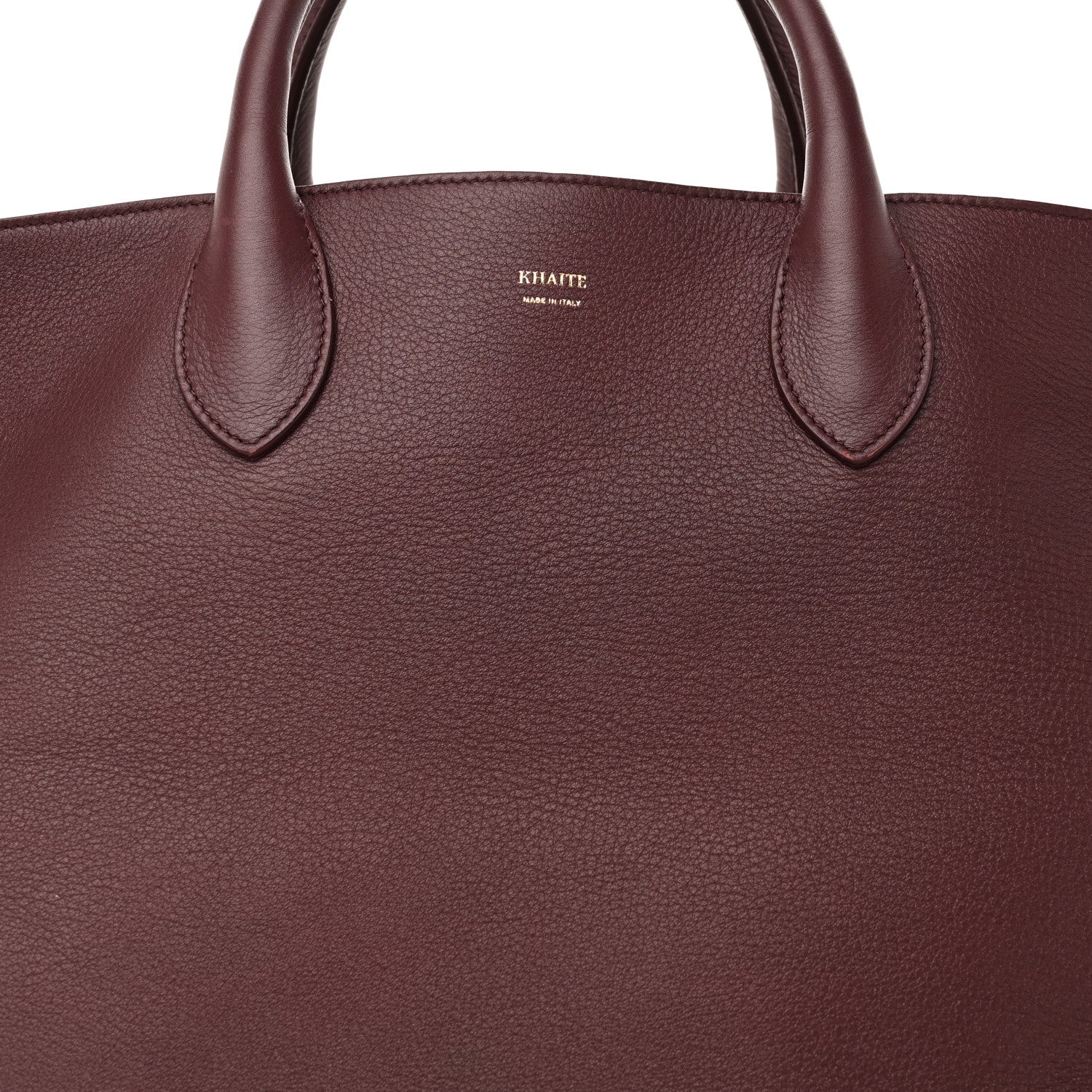 Khaite Pebbled Calfskin Medium Amelia Tote Burgundy 7 of 9