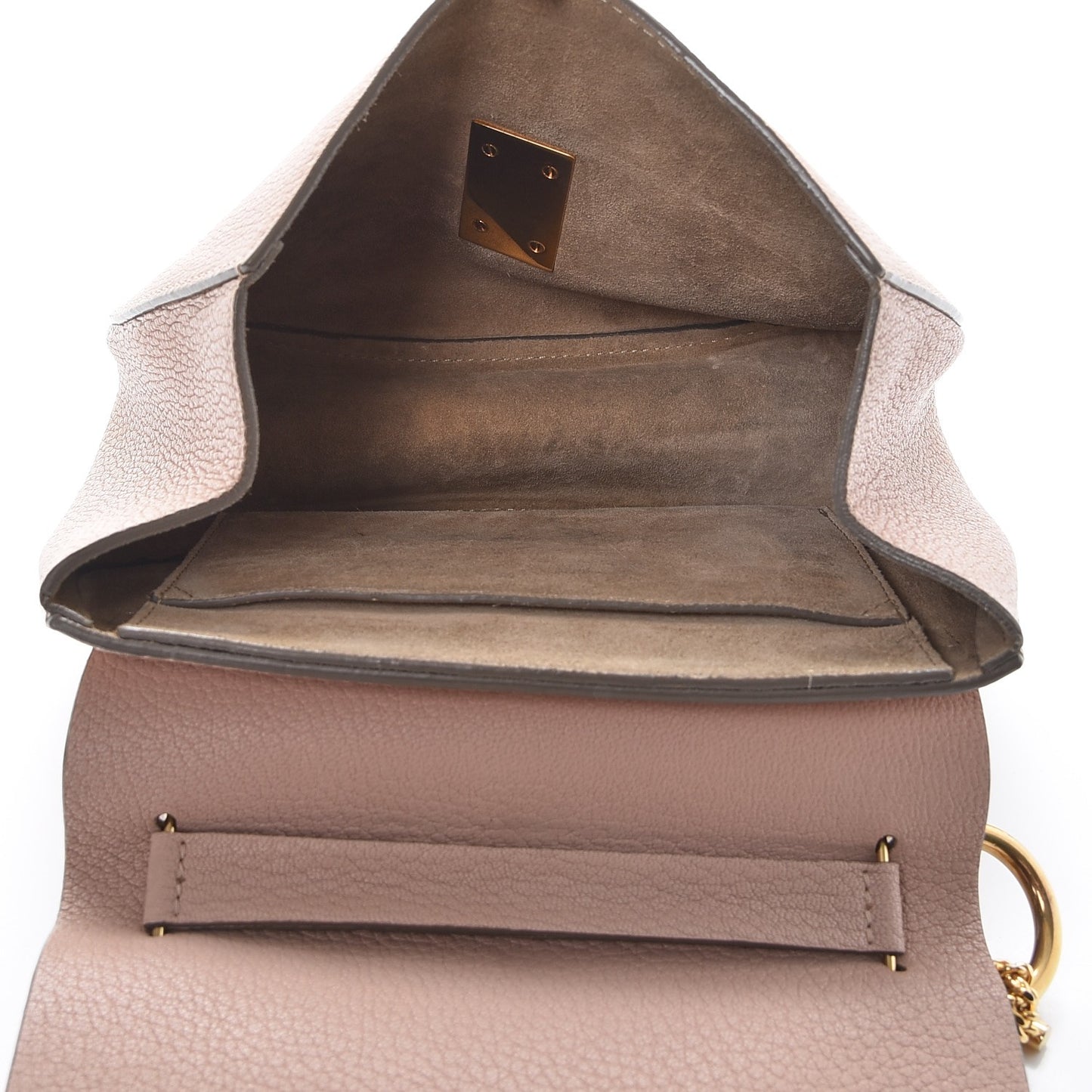 Grained Lambskin Medium Drew Shoulder Bag Cement Pink