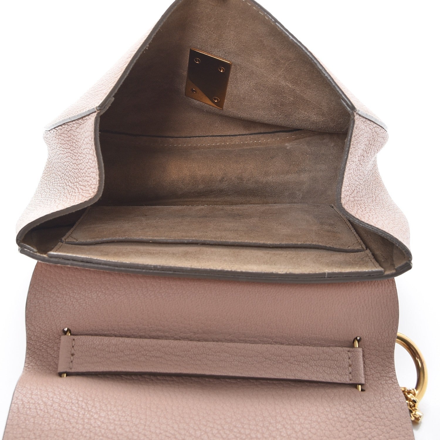 Chloe Grained Lambskin Medium Drew Shoulder Bag Cement Pink 5 of 12