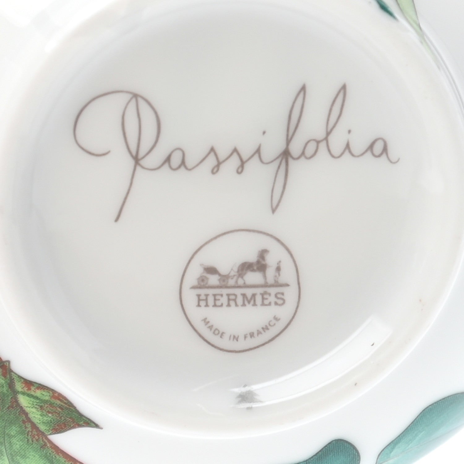 Hermes Porcelain Passifolia Tea Cup And Saucer Set Of 2 9 of 10