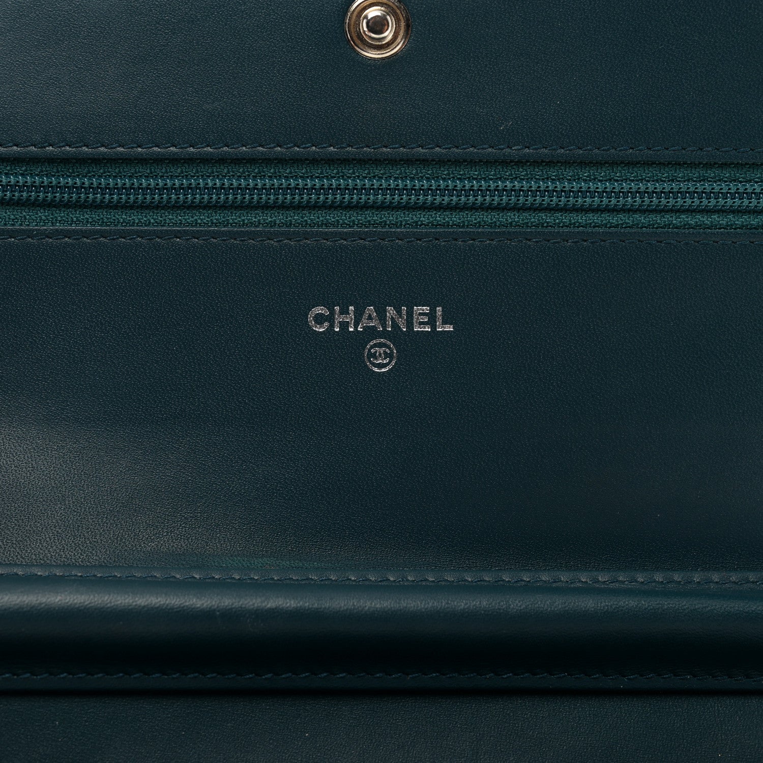 Chanel Velvet Quilted Boy Wallet On Chain WOC Teal 7 of 12