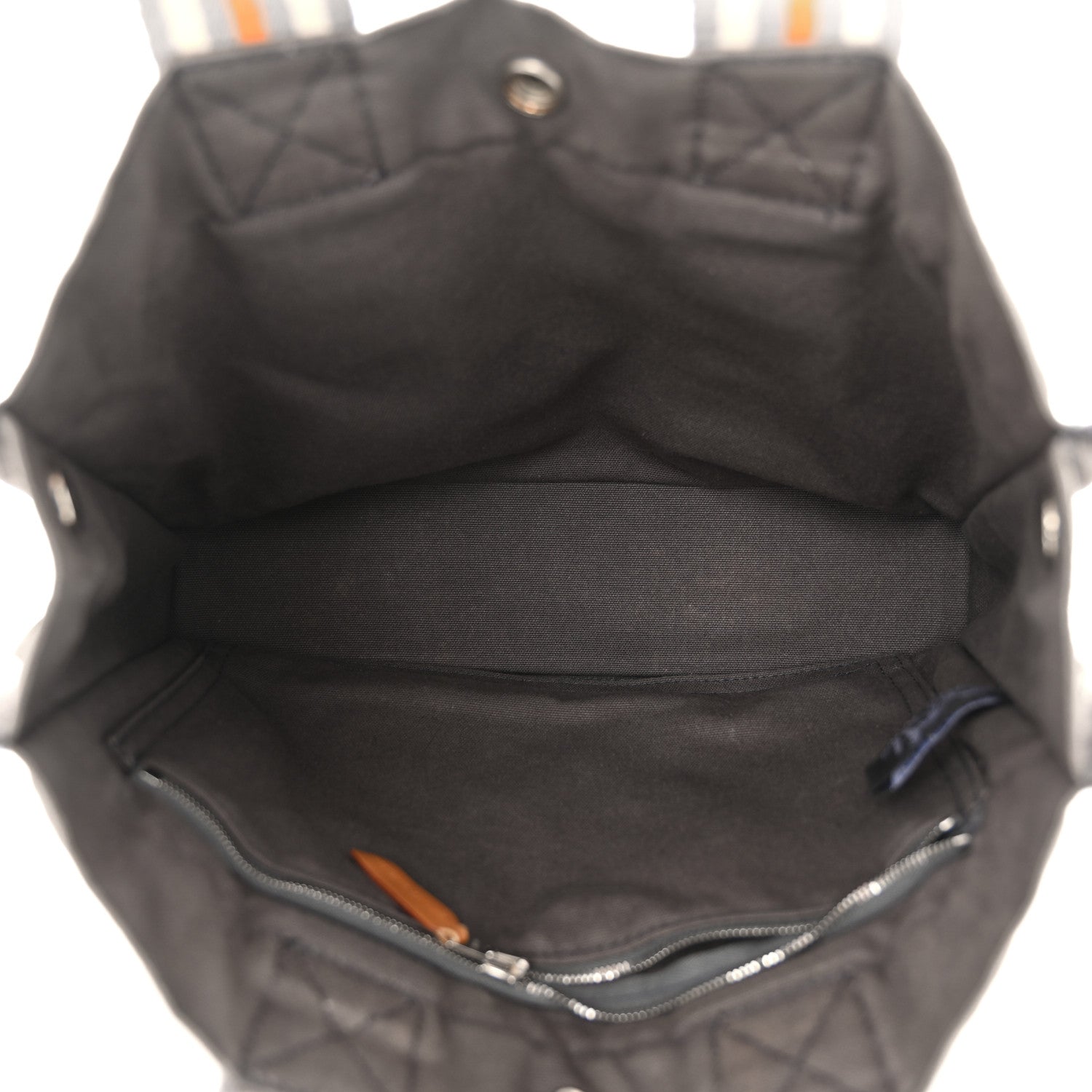 Hermes Canvas Fourre Tout PM Grey Orange 5 of 12