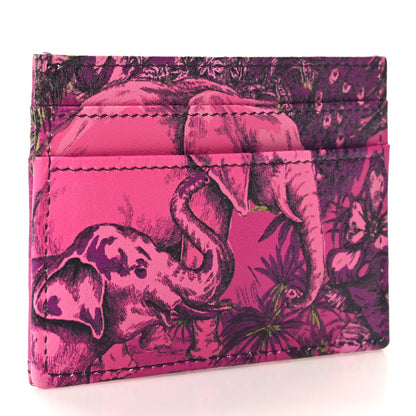 Christian Dior Calfskin Caro Printed Toile De Jouy Lady Dior Card Holder Pink 3 of 7