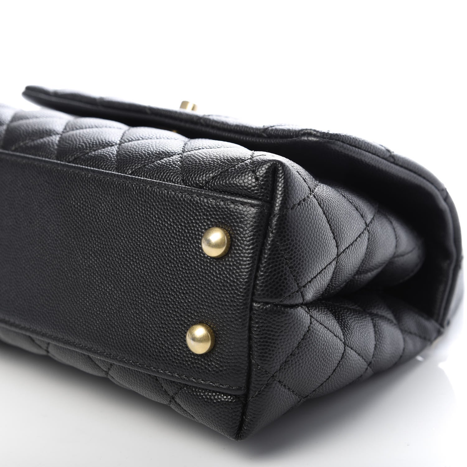 Chanel Caviar Lizard Embossed Quilted Mini Coco Handle Flap Black 5 of 9