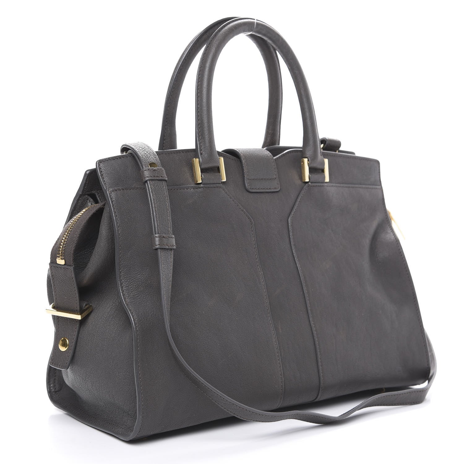 Saint Laurent Sheepskin Medium Cabas ChYc Grey 2 of 14