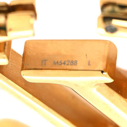 Louis Vuitton Metal Louise Hoop Earrings Gold 4 of 4