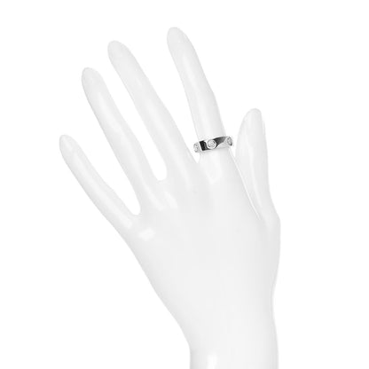 Cartier 18K White Gold 6 Diamond 5.5mm LOVE Ring 51 5.75 2 of 4