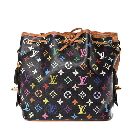 Louis Vuitton Monogram Multicolor Petit Noe Black 1 of 16
