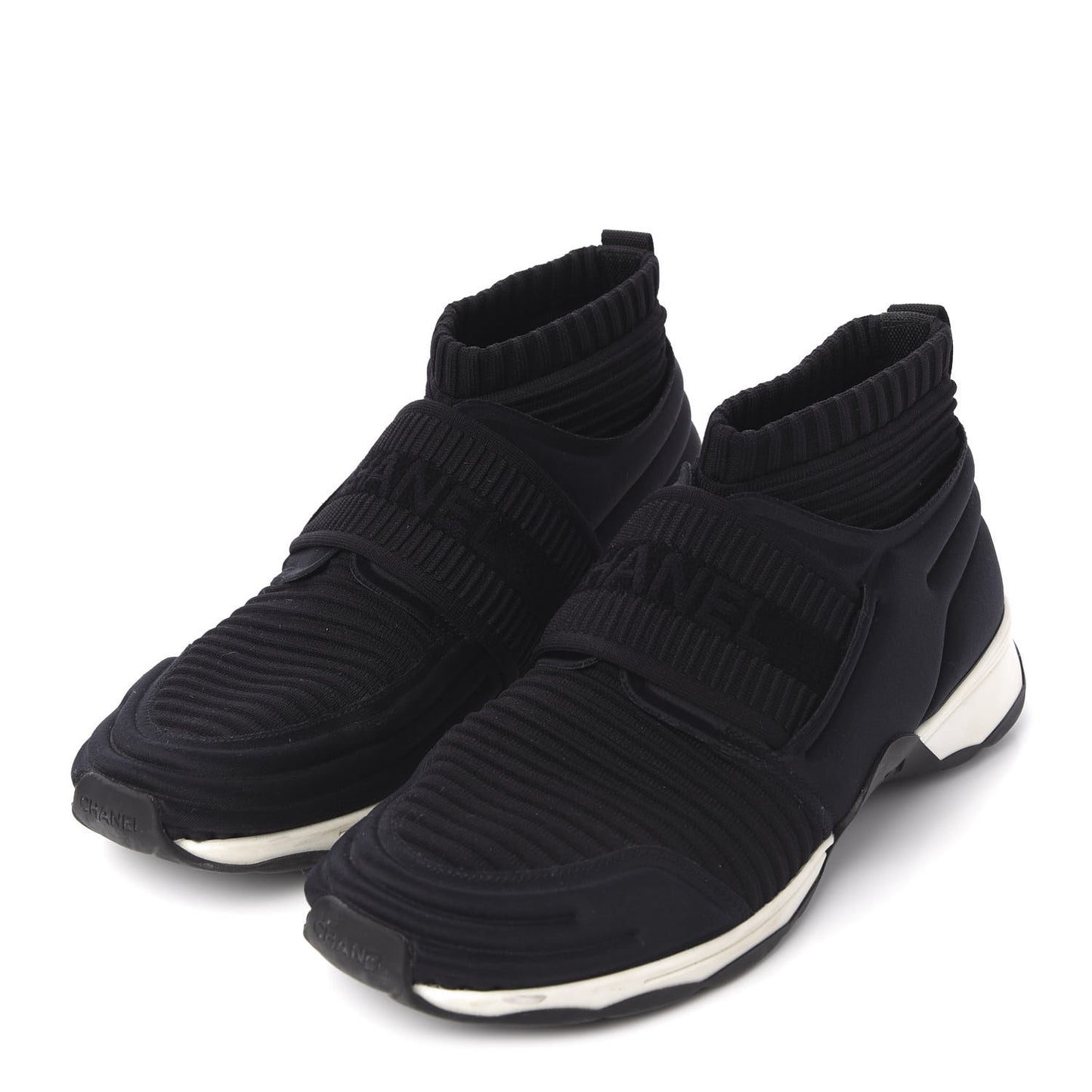 Stretch Fabric CC Sneakers 38 Black