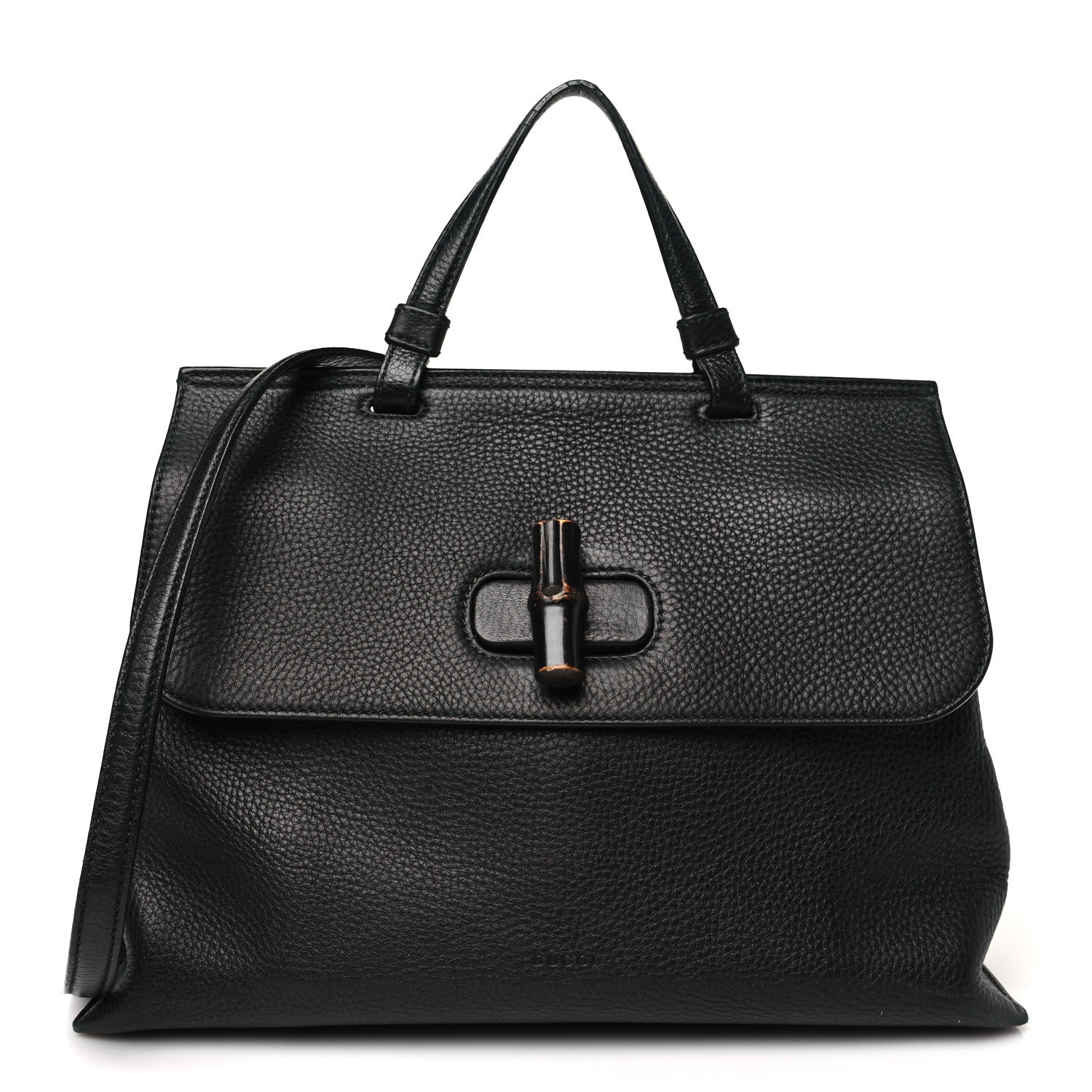 Gucci Cellarius Calfskin Medium Bamboo Daily Top Handle Bag Black 1 of 10