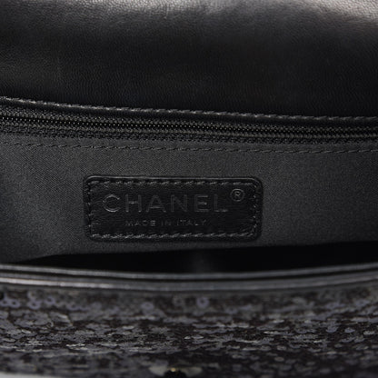 Chanel Sequin Lambskin Medium Moonlight on Water Flap Black 6 of 9