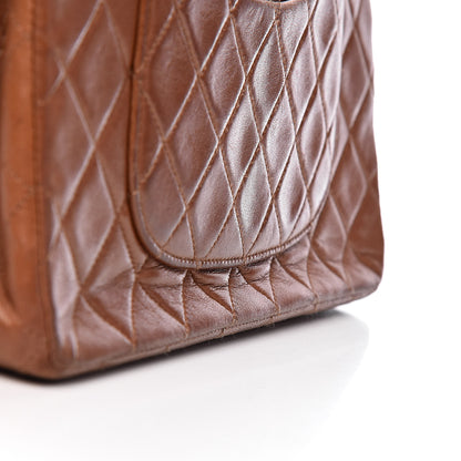 Chanel Lambskin Quilted Medium Double Flap Brown 12 of 17