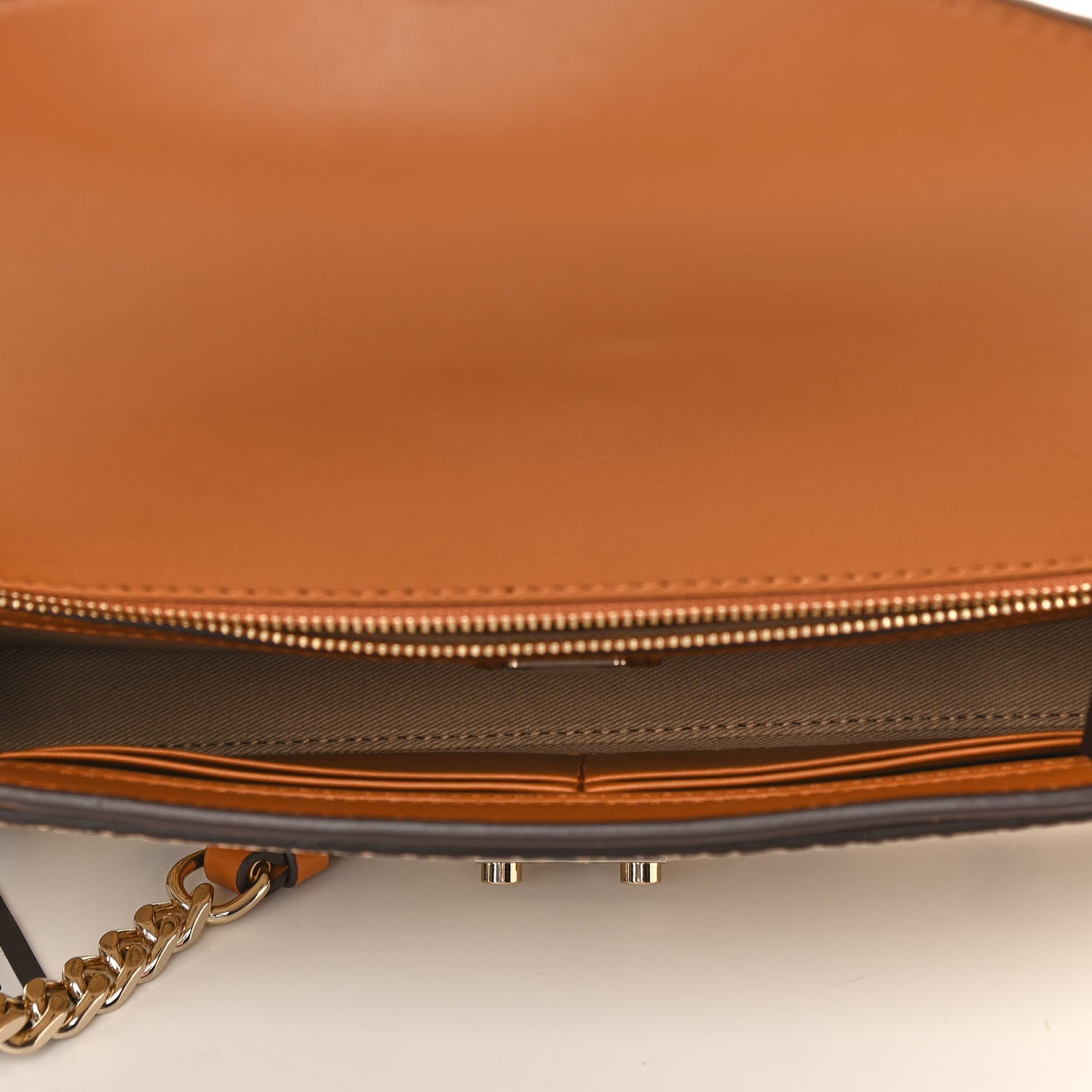 MCM Metallic Visetos Medium Millie Crossbody Bag Berlin Gold 5 of 9