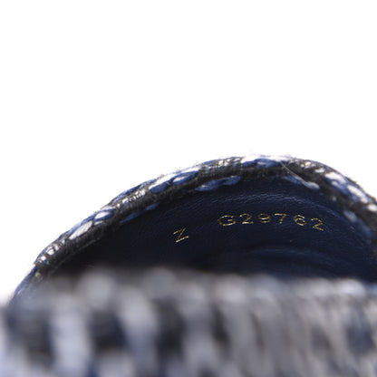 Chanel Tweed Grosgrain CC Espadrilles 36 Black Navy White 10 of 11