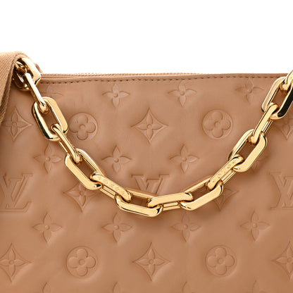 Louis Vuitton Lambskin Embossed Monogram Coussin PM Camel 7 of 9