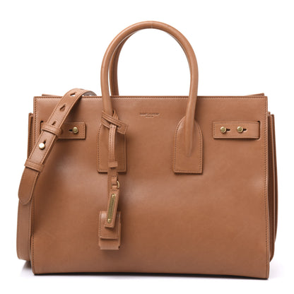 Saint Laurent Smooth Calfskin Small Supple Sac De Jour Tan 1 of 11