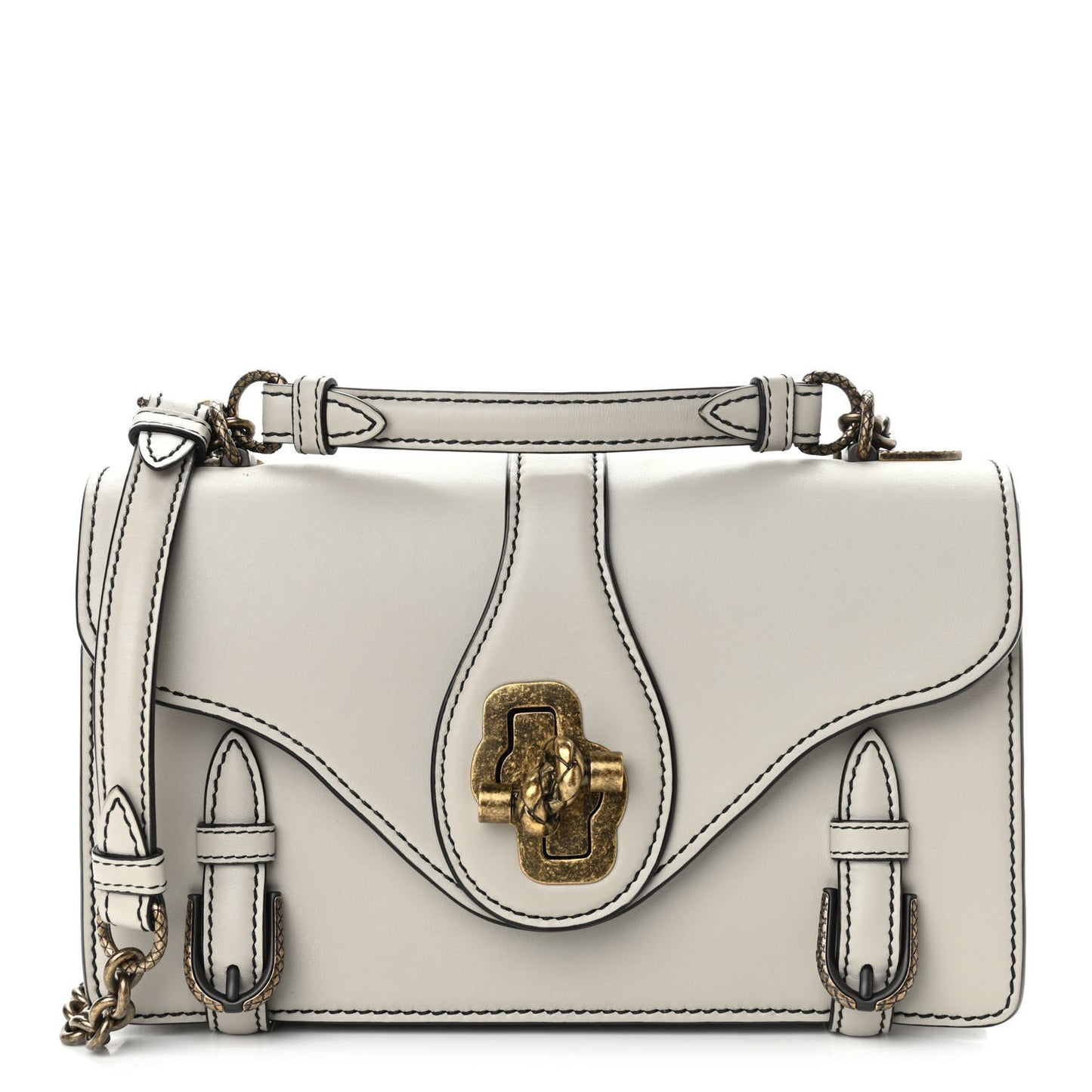 French Calf City Knot Bag Cement