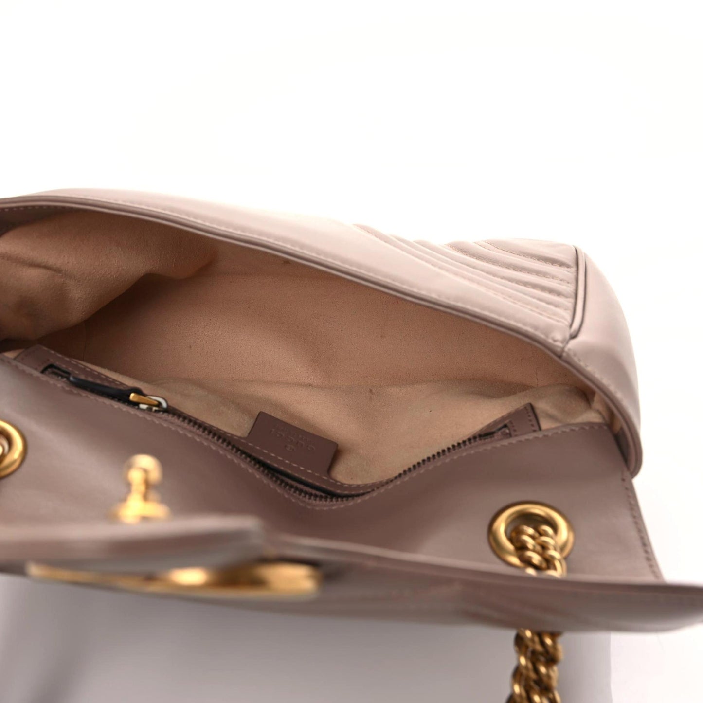 Calfskin Matelasse Small GG Marmont Shoulder Bag Porcelain Rose