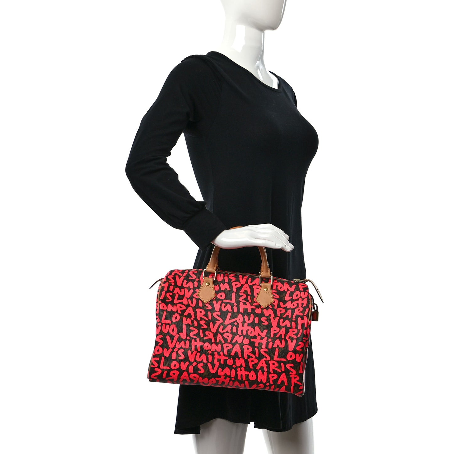 Monogram Graffiti Speedy 30 Fuchsia