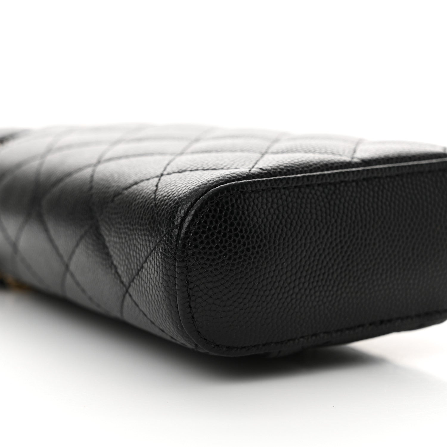 Chanel Caviar Quilted Phone Holder With Chain Black 9 of 11