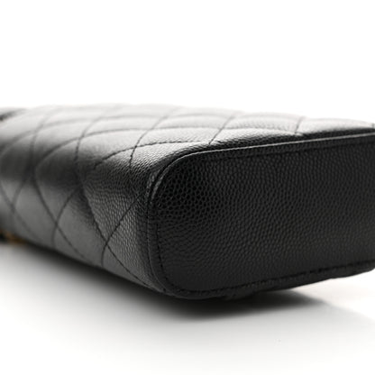 Chanel Caviar Quilted Phone Holder With Chain Black 9 of 11