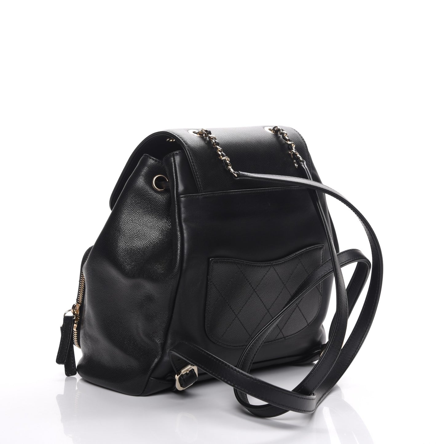 Caviar Quilted Business Affinity Backpack Black