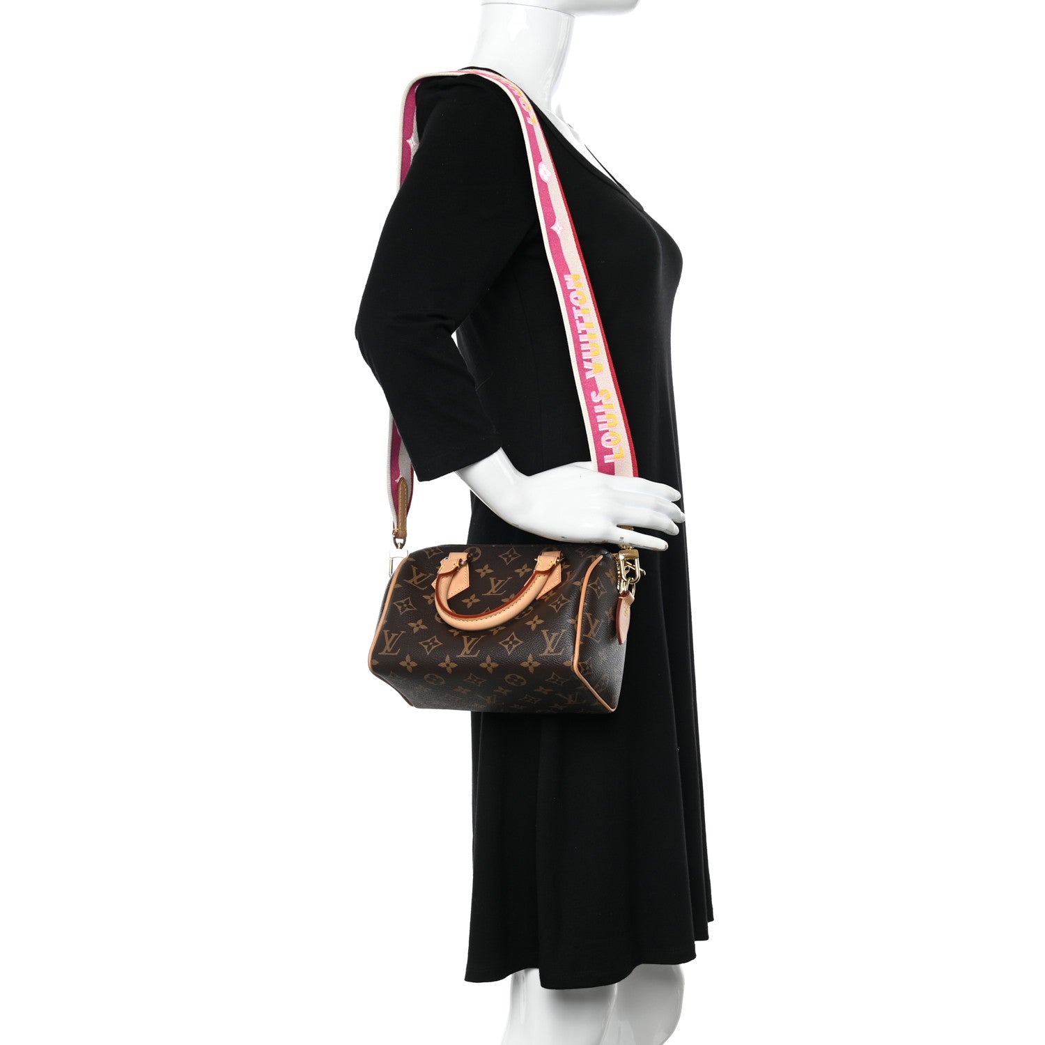 Louis Vuitton Monogram Speedy Bandouliere 20 Fuchsia 2 of 9