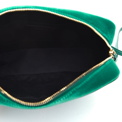 Saint Laurent Velvet Matelasse Monogram Lou Camera Bag Deep Malachite 5 of 8