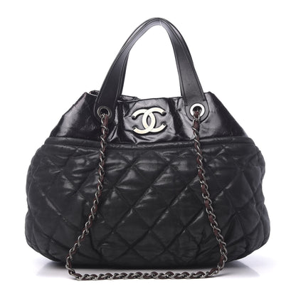 Chanel Iridescent Calfskin Quilted Large In The Mix Tote Black 1 of 10