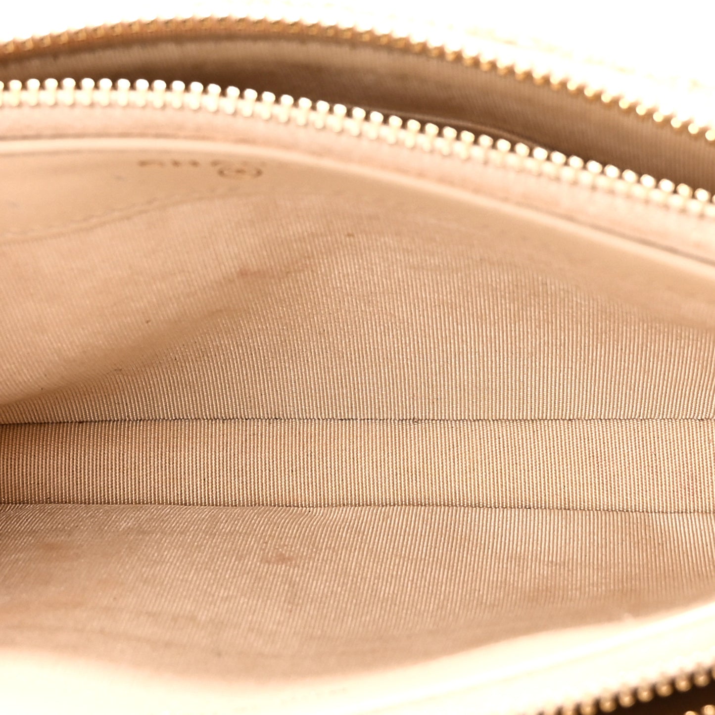 Canvas Small Deauville Clutch With Chain Light Beige