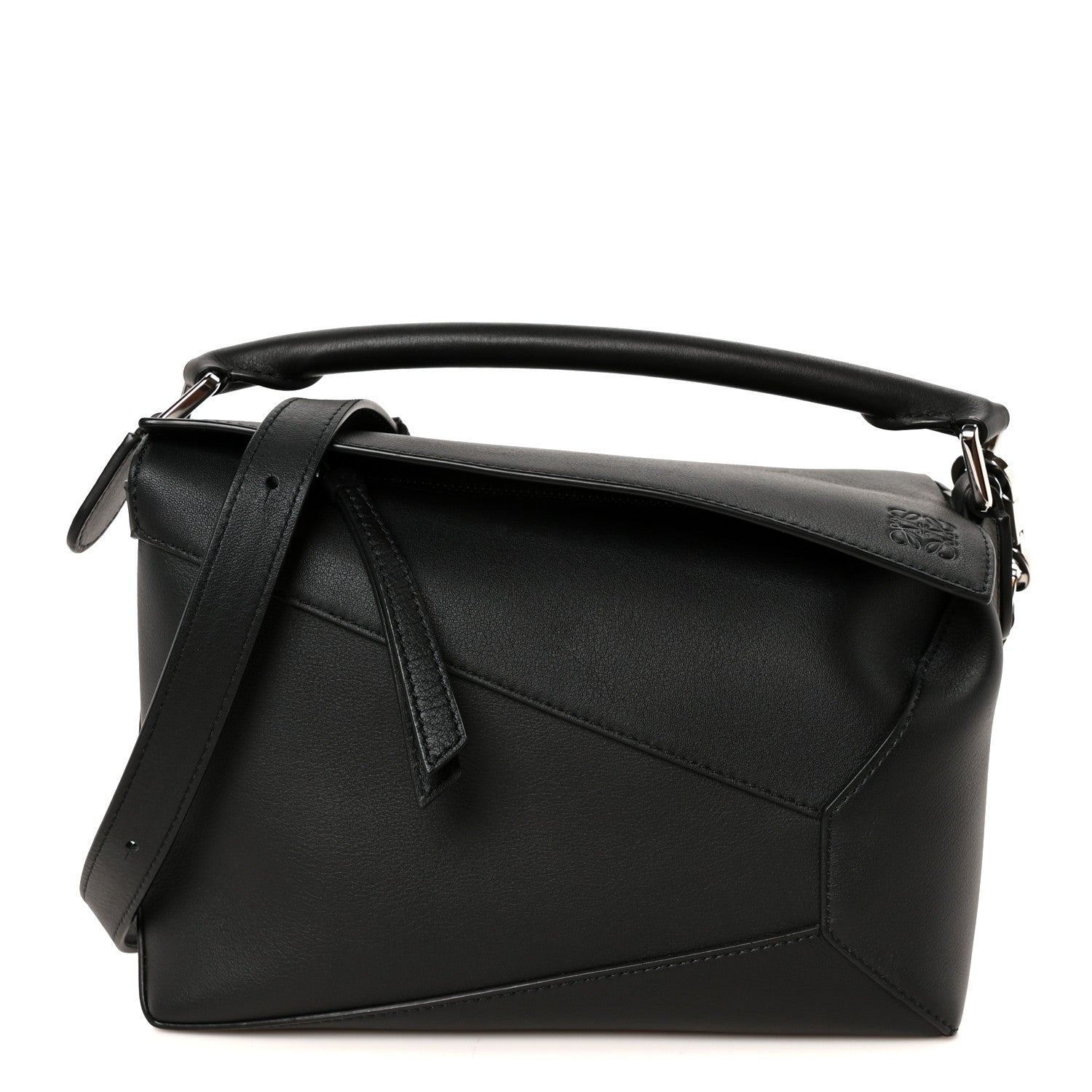 Loewe Calfskin Small Puzzle Edge Bag Black 1 of 11
