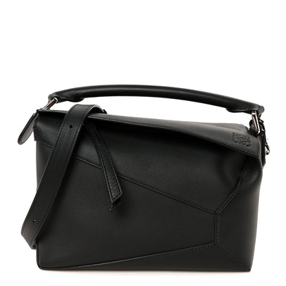 Loewe Calfskin Small Puzzle Edge Bag Black 1 of 11