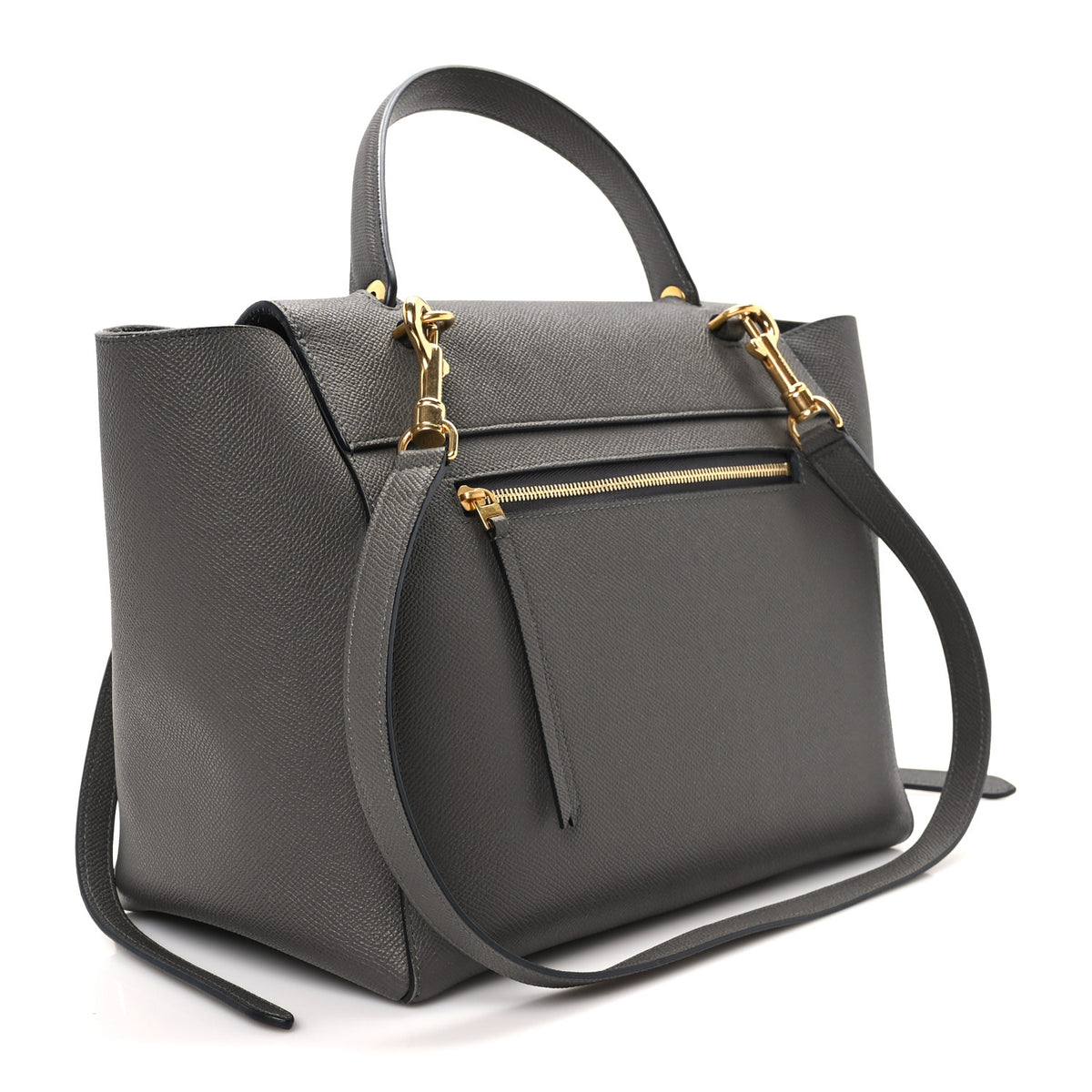 Grained Calfskin Mini Belt Bag Grey