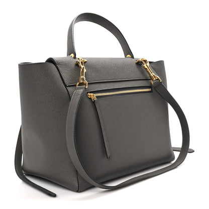 Celine Grained Calfskin Mini Belt Bag Grey 2 of 10