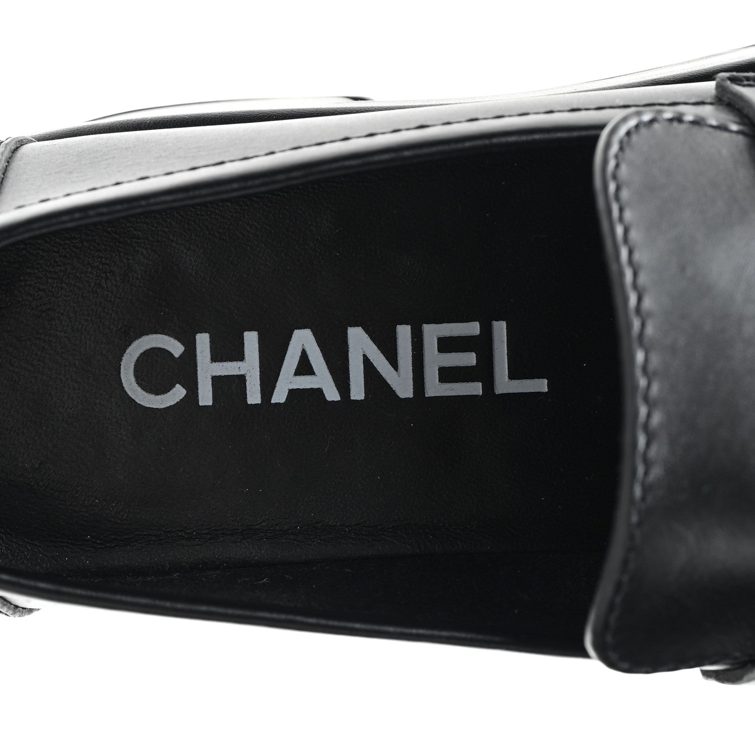 Chanel Calfskin CC Platform Loafers 38 Black 8 of 11