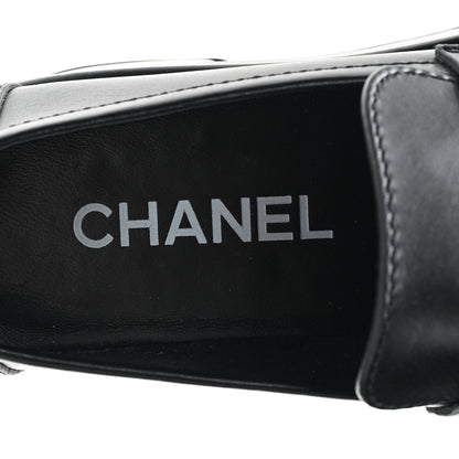 Chanel Calfskin CC Platform Loafers 38 Black 8 of 11