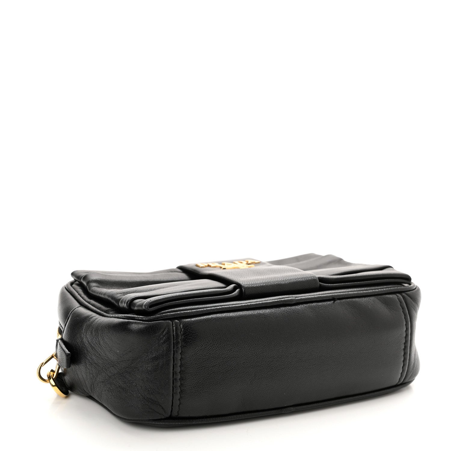 Prada Nappa Fiocco Bow Crossbody Clutch Black 3 of 8