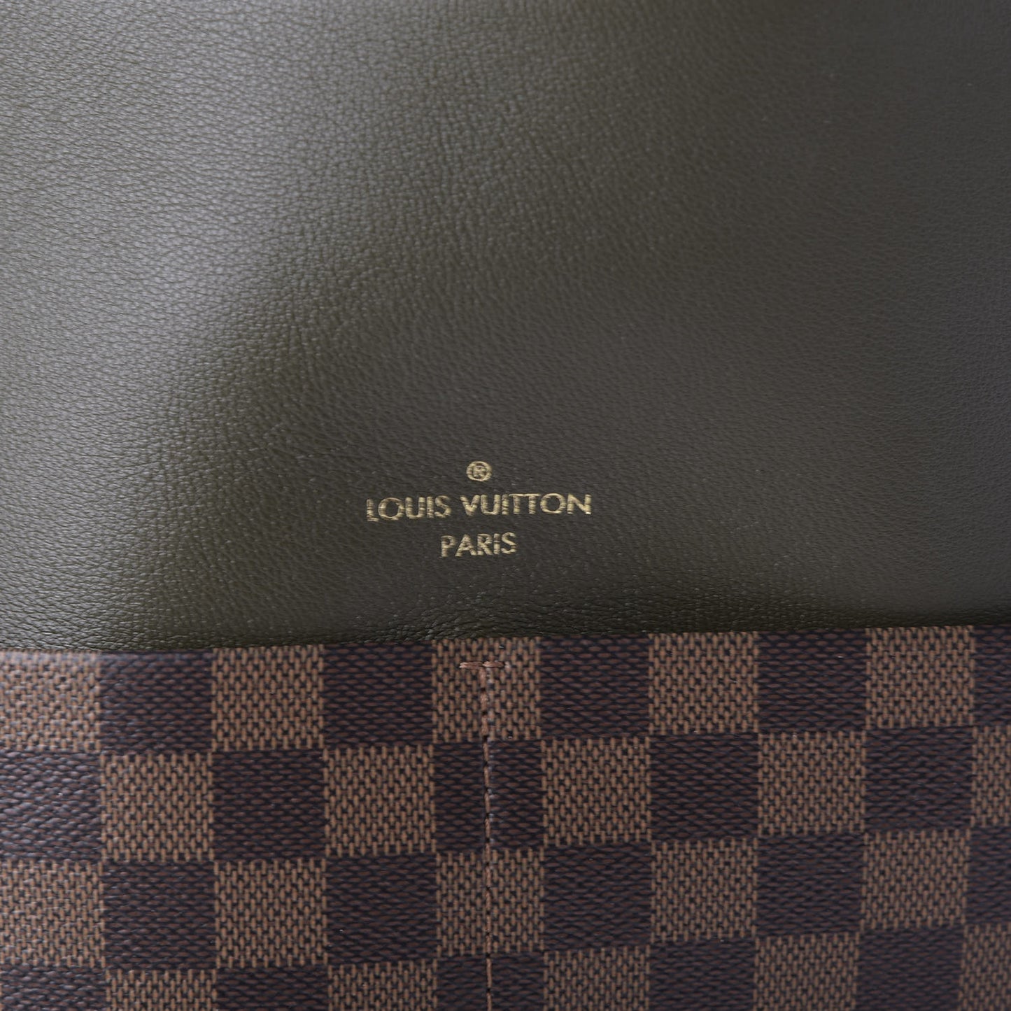 Damier Ebene Calfskin Maida Khaki
