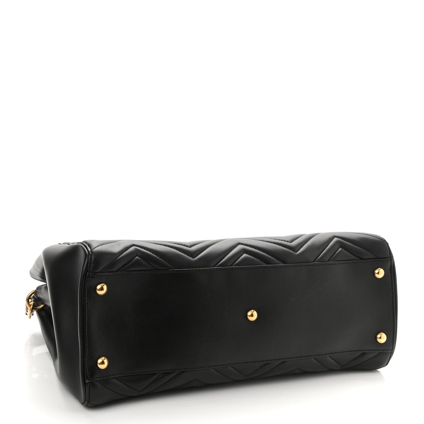 Calfskin Matelasse Medium GG Marmont Tote Black