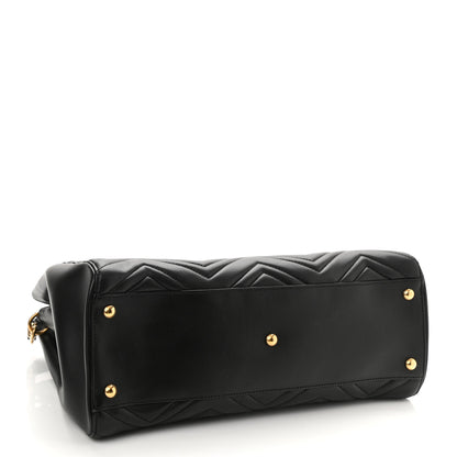 Gucci Calfskin Matelasse Medium GG Marmont Tote Black 4 of 13
