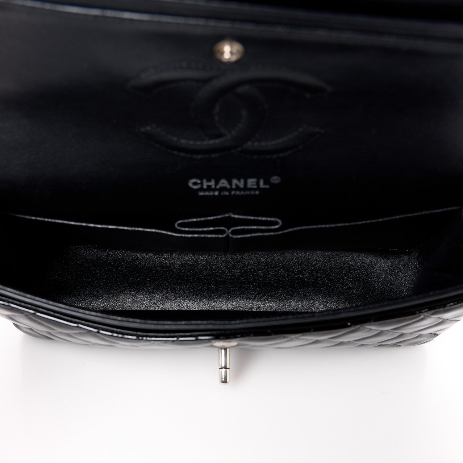 Chanel Patent Quilted Medium Double Flap Black 5 of 12