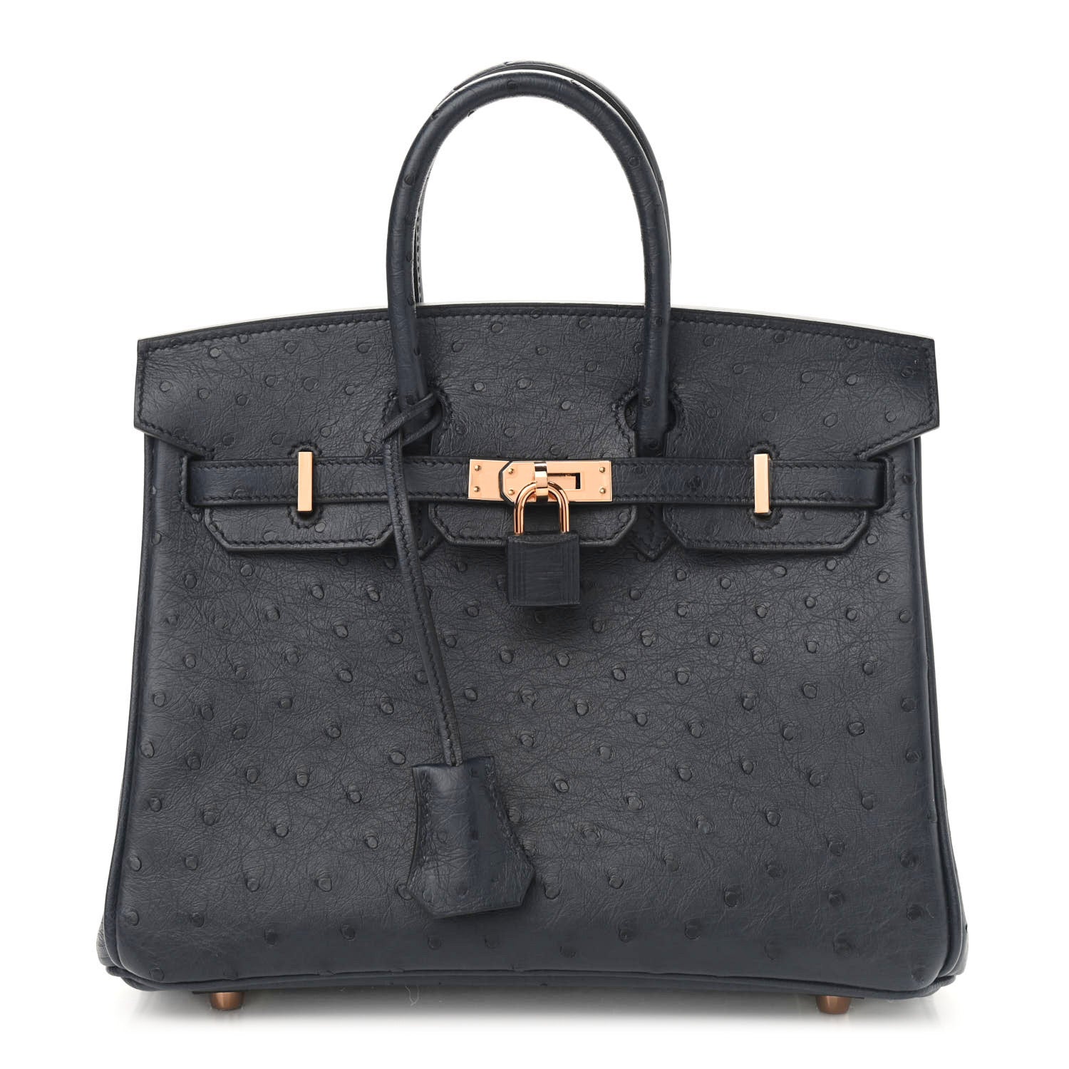 Hermes Ostrich Birkin 25 Bleu Indigo 1 of 11