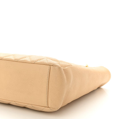 Chanel Caviar Quilted Petit Shopping Tote PST Beige Clair 10 of 10