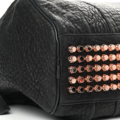 Alexander Wang Pebbled Lambskin Rocco Black Rose Gold Hardware 8 of 13