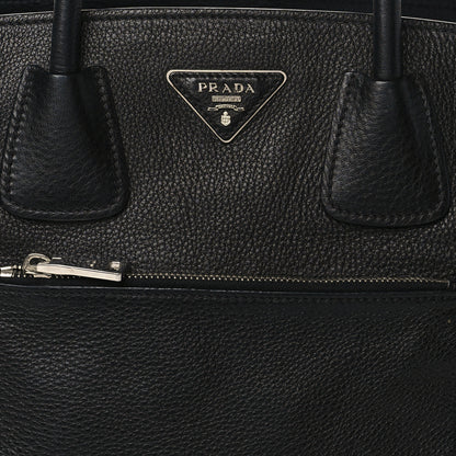 Prada Glace Calf Twin Pocket Tote Black 15 of 26